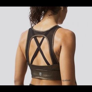 Born Primitive, the milk and muscles nursing sports bra color: gold digger